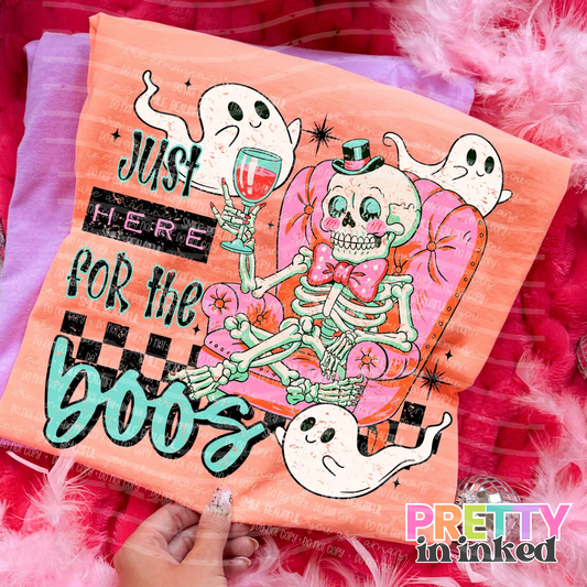 Just Here for the Boos Halloween Graphic Tee